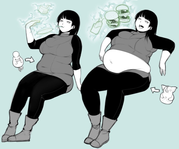 Weight gain in anime