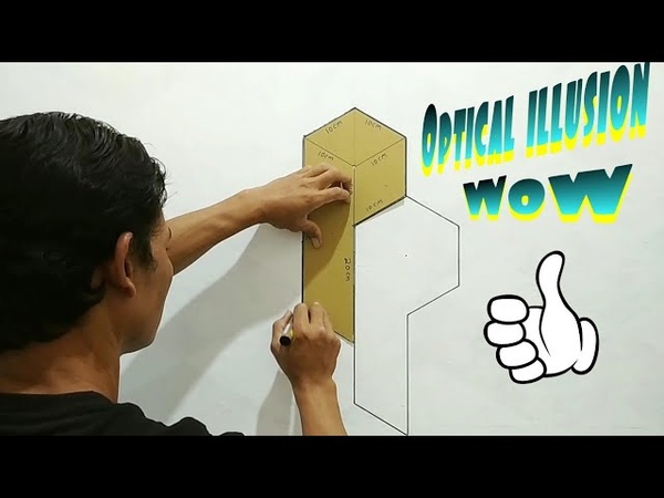 OPTICAL ILLUSION 3 D WALL PAINTING DECORATION, WALL ART DESIGN, EFFECT 3