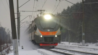 Электропоезд ЭП2Д-0042 ЦППК перегон Бекасово 1-Нара