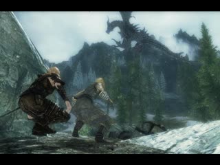 SKYRIM - Second Dragon Battle (Sahloknir) - Legendary Difficulty