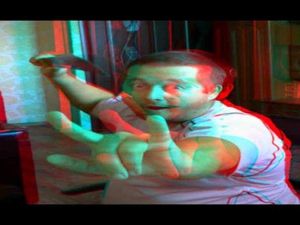 3 D video. Magic illusion ( side by side ). 3 D录像
