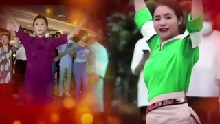 西藏舞姿优雅的锅庄舞  Tibetan gracefully dance