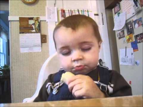 Banana Baby (shorter version): Baby Eats Banana While