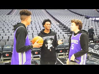 CRAZY BASKETBALL TRICKSHOTS!! INSIDE NBA ARENA FT DE'AARON FOX