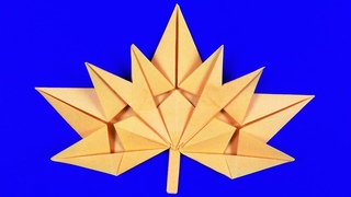 Осенние листья оригами своими руками 🍁 Кленовый лист оригами пошаговая инструкция.