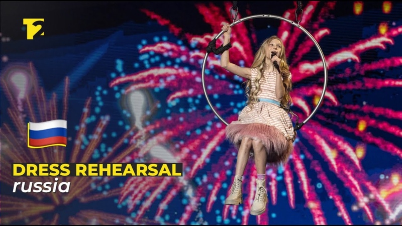 Dress Rehearsal: Russia: Tanya Mezhentseva Mon Ami , Junior Eurovision