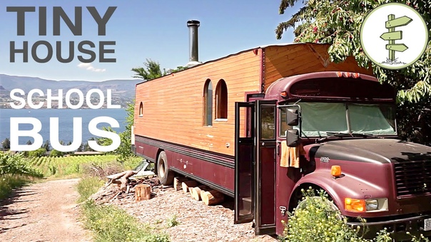 School Bus Converted into Full Time Tiny House Amazing custom