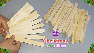 2 Easy Beautiful Craft Idea made from Popsicle stick  | DIY Christmas craft idea