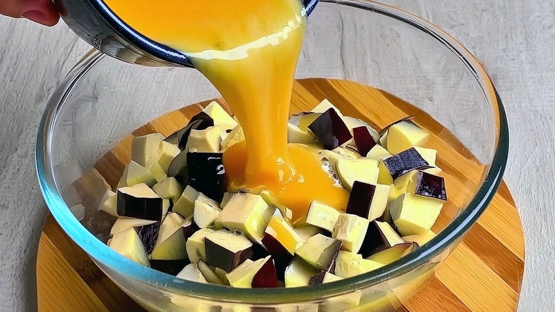 Haben Sie 1 Aubergine und Eier Einfaches und günstiges Rezept Ich koche jeden