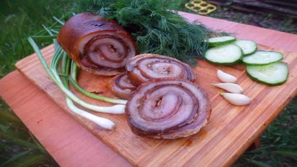 Рулет из свиной шкуры, очень вкусный рецепт из