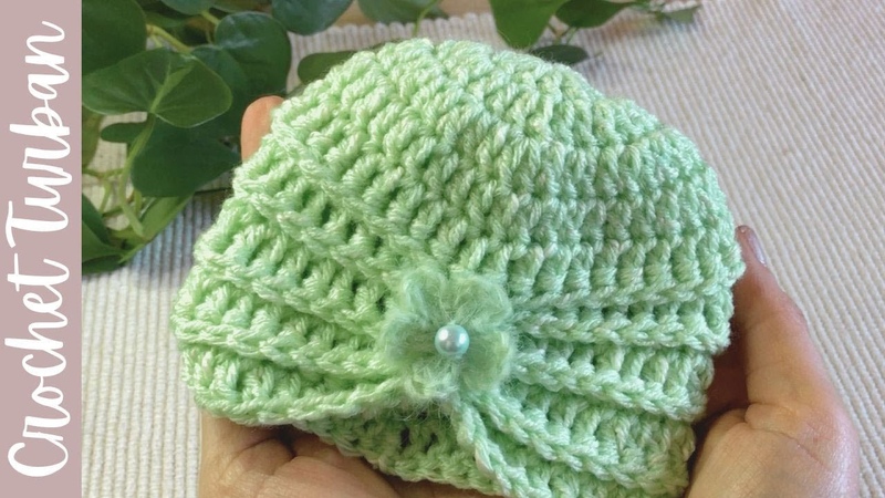 Crochet Baby Turban Back Post Half Double Crochet