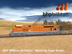 EMD SD70ACe BHP Billiton Orange DES