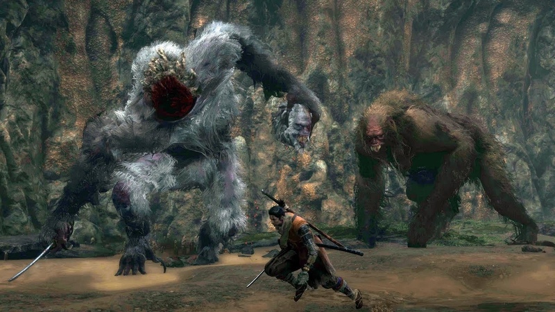 Sekiro: Headless Ape and Guardian Ape Wife Boss